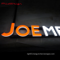 front upper side lit led sign